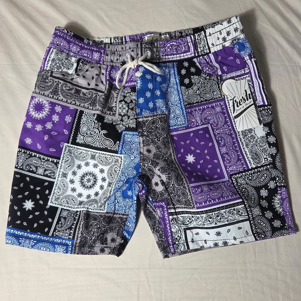 Fresh Prince of Bel-Air Bandana Patchwork Shorts — NWT — Size L